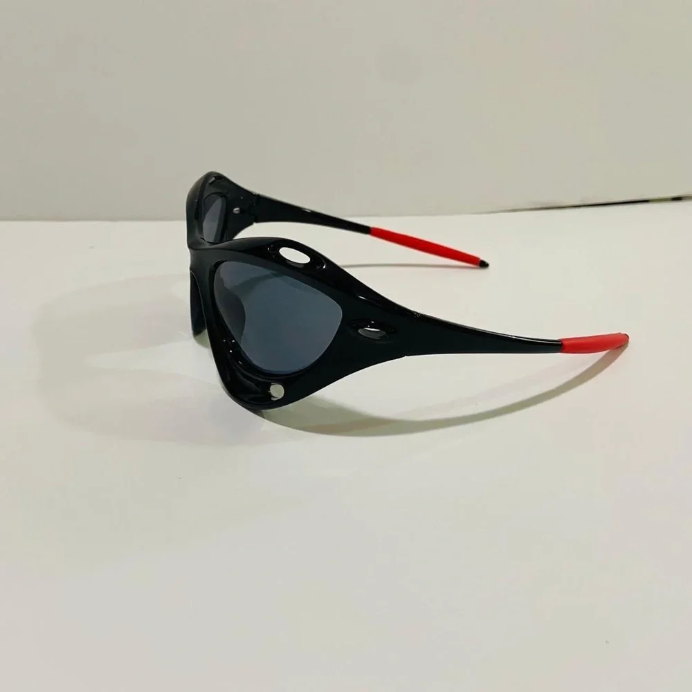 Steampunk chunky futuristic racing sunglasses